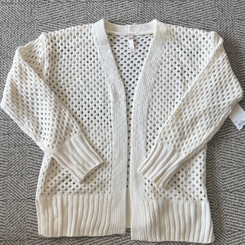 SO Cream Open-Knit Sweater